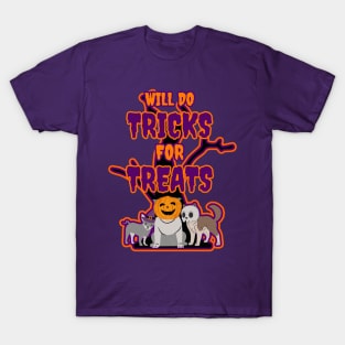 Spooky Dogs Will do Tricks for Treats T-Shirt